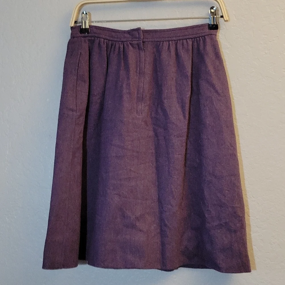 Vintage Wool Blend Pleated The Villiger Mini Skirt 14